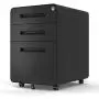 File Cabinet Mobile, Merax 3 Drawer Metal Pedestal Filing Cabinets with 2 Lock Keys, 5 Rolling Casters, Fully Assembled Storage for Home Office Modern Vertical Hanging Folders A4 Letter Size (Black) File Cabinet Mobile, Merax 3 Drawer Metal Pedestal Filing Cabinets with 2 Lock Keys, 5 Rolling Casters, Fully Assembled Storage for Home Office Modern Vertical Hanging Folders A4 Letter Size (Black)