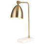 CO-Z Gold Desk Lamp with LED Bulb Adjustable, Antique Brass Metal Table Lamp Marble Base, Mid Century Modern Reading Lamp Office, 18’’ Industrial Work Lamp for Reading Bedroom Living Room Office, UL.