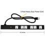 Opentron OT16063 Heavy Duty Metal Surge Protector Power Strip with Mounting Parts 6 White Outlets 3 Feet Power Cord