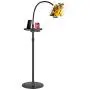 Magichold Height Adjusting Metal Bed Office Floor Stand Mount Holder for Tablets Smartphone 3 to 11 Inch, Compatible with Ipad Pro 9.7/10.5 inch, Ipad Air. ipad Mini,iPhone (Black with Try)