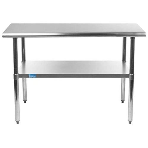 18'' X 36'' AmGood Stainless Steel Work Table | NSF Metal Prep Table | Commercial & Residential Kitchen Laundry Garage Utility Bench