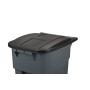 Rubbermaid Commercial Products BRUTE Rollout Heavy-Duty Wheeled Trash/Garbage Can - 50 Gallon - Blue