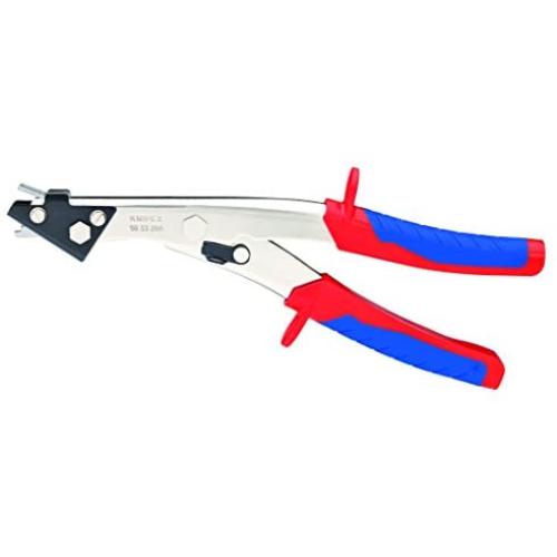 KNIPEX Tools - Sheet Metal Nibblers, Multi-Component (9055280), Red