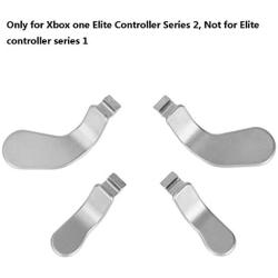 4 PCS Metal Paddles, Stainless Steel Hair Trigger Locks Replacement Parts for Xbox One Elite Controller Series 2 (Silver)