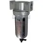 MID FLOW PARTICULATE FILTER/WATER TRAP FOR AIR COMPRESSOR COMPRESSED AIR LINES, 5u WITH POLY BOWL AND METAL BOWL GUARD (1/4'' NPT)