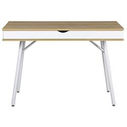 Techni Mobili Modern Multi Computer Desk with Storage, 30'' x 21.7'' x 45.3'', Pine