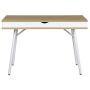 Techni Mobili Modern Multi Computer Desk with Storage, 30'' x 21.7'' x 45.3'', Pine