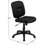 Amazon Basics Upholstered, Low-Back, Adjustable, Swivel Office Desk Chair, Black Amazon Basics Upholstered, Low-Back, Adjustable, Swivel Office Desk Chair, Black
