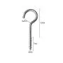 Ceiling Hooks Cup Hook Fine Metal Screw in Hanger for Indoor and Outdoor Use 20 Pieces 2.4 Inches