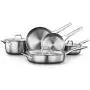 Calphalon Premier Stainless Steel Pots and Pans, 8-Piece Cookware Set Calphalon Premier Stainless Steel Pots and Pans, 8-Piece Cookware Set