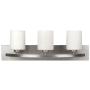 Bennington Lakeland 3-Bulb Bath Vanity Light Fixture Bar, Brushed Nickel + Bulbs