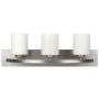 Bennington Lakeland 3-Bulb Bath Vanity Light Fixture Bar, Brushed Nickel + Bulbs