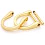 CRAFTMEMORE D-Rings Screw In Shackle Horseshoe U Shape D Ring DIY Leather Craft Key Holder Purse Accessories for 1 Inch Strap Pack of 4 (Gold)