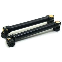 2PCS Stainless Steel Centre Drive Shaft CVD Upgrade Parts for 1/10 RC Crawler Axial SCX10 RC4WD D90 Redcat Gen7 /Pro Crawler (110-158MM)