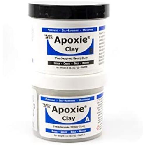 Aves Apoxie Air Dry Modeling Clay for Professionals - Self Hardening Modeling Clay, Waterproof Sculpting Clay Made for Detail - No Cracking Modeling Clay - 2 Part Epoxy Clay for Sculpting, White (1 Lb)