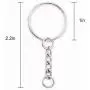 KINJOEK 400 PCS 1 Inch 25mm Key Chain Rings, Metal Split Keychain Ring Parts Nickel Plated Chain Silver Key Ring with Open Jump Ring, Connector Accessories for DIY Key Rings KINJOEK 400 PCS 1 Inch 25mm Key Chain Rings, Metal Split Keychain Ring Parts Nickel Plated Chain Silver Key Ring with Open Jump Ring, Connector Accessories for DIY Key Rings