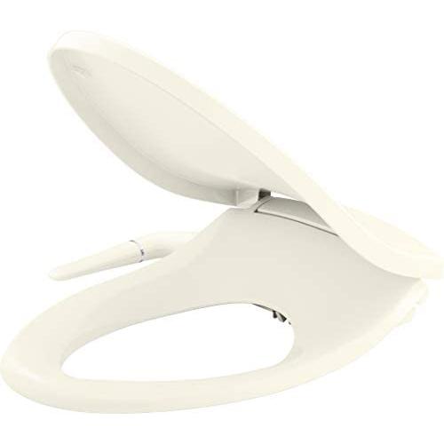 Kohler K-5724-96 Puretide Elongated Manual Bidet Toilet Seat, White With Quiet-Close Lid And Seat, Adjustable Spray Pressure And Position, Self-Cleaning Wand, No Batteries Or Electrical Outlet Needed