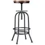 Retro Industrial Bar Stool Solid Wood and Metal Height Adjustable Swivel Counter Height Dining Chair,Rustic Bar Stool,Extra Tall Pub Height(Assembly not Required) Retro Industrial Bar Stool Solid Wood and Metal Height Adjustable Swivel Counter Height Dining Chair,Rustic Bar Stool,Extra Tall Pub Height(Assembly not Required)