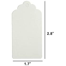 Paper Tags Gift Hang Tags with String 200pcs White