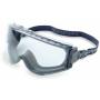 Uvex Stealth Safety Goggles with Clear Uvextreme Anti-Fog Lens, Gray Body & Fabric Headband (S3960CI)