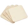 Wood Rounded Squares for Crafts, Unfinished Wooden Cutout (5.1 in, 36 Pieces)
