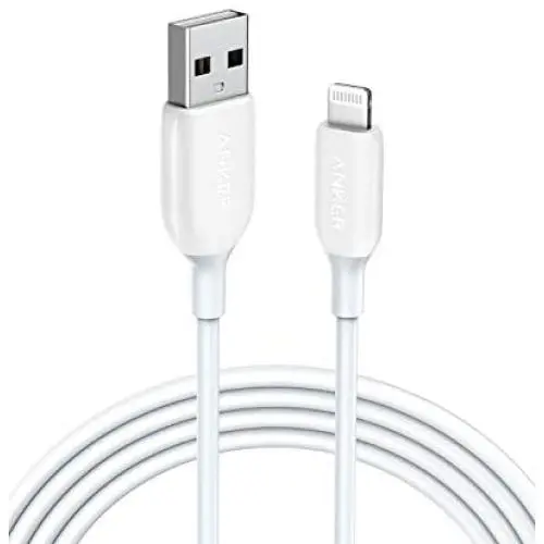 Anker Powerline III Lightning Cable 6 Foot iPhone Charger Cord MFi Certified for iPhone 11 Pro Max, 11 Pro, X, Xs, Xr, Xs Max, 8, 8 Plus, 7 and More, Ultra Durable (White)