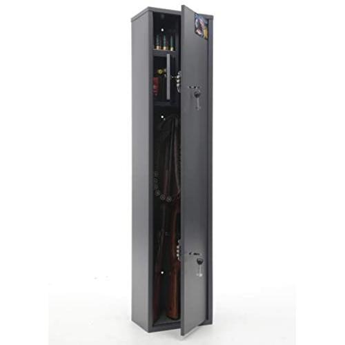 Buffalo 1320 Gun Safe 3 Rifle Shotgun Large Metal Security Cabinet Safe Storage with Separate Lock Box for Handguns Ammo