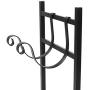 SSLine 30'' Metal Firewood Rack Log Holder with Tool Set Indoor Fireplace Wood Storage Rack Outdoor Deck Fire Wood Holder Organizer for Firepit Stove