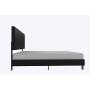 DHP Janford Upholstered Bed with Chic Design | Full | Black Faux Leather