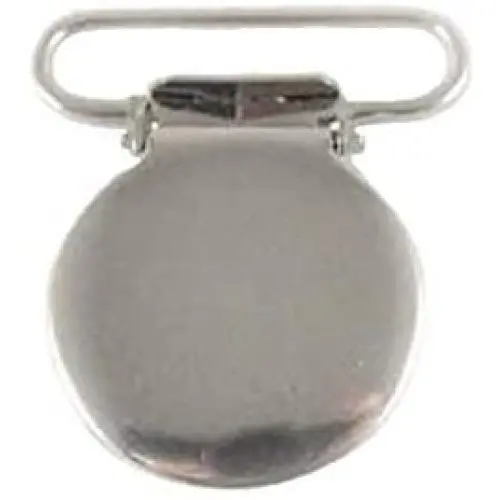 10 Round Face Metal 1'' Suspender/Pacifier Clips - w/Rectangle Inserts 10 Round Face Metal 1'' Suspender/Pacifier Clips - w/Rectangle Inserts