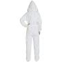 Natural Apiary Apiarist Suit Outfit 1 x Non-Flammable Fencing Veil Mesh Total Protection for Backyard & Beginner Beekeepers, Large, White