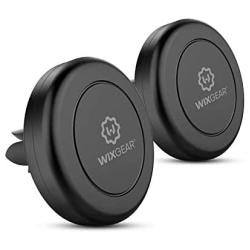 Magnetic Phone Mount, WixGear [2 Pack] Universal Air Vent Magnetic Phone Car Mount Phone Holder, for Cell Phones and Mini Tablets with 4 Metal Plates