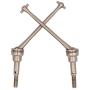 ZYCST 2PCS Aluminum Alloy Front Universal Driveshafts Dog Bone Replacement Part for WLtoys 12428 12423 1:12 RC Car Truck Buggy Car(Silver)
