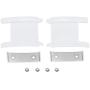 Replacement Headband Bezel + Metal Tab Clip Screw Set Repair Part Compatible with Beats by Dr.dre Solo HD Wireless Headphones (White)