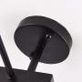 mirrea Modern Industrial Semi-Flush Mount Metal Ceiling Lighting for Rectangular Room 8 Lights (Black Painted)