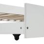 House Bed Daybed Twin Size Bed Frame with Trundle and Roof, Twin Trundle Daybed for Kids, No Box Spring Needed (White (Trundle House Daybed))