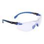 3M Safety Glasses, Solus 1000 Series, ANSI Z87, Scotchgard Anti-Fog Clear Lens, Low Profile Blue/Black Frame