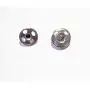 50 Pairs/Set Silver 8mm Metal Sew-on Snap Buttons Press Stud Fasteners Press Button Craft Rapid Rivet Making Poppers Stainless Steel Stud Sewing Accessories Buttons Scrapbooking Dress Clothing Bags