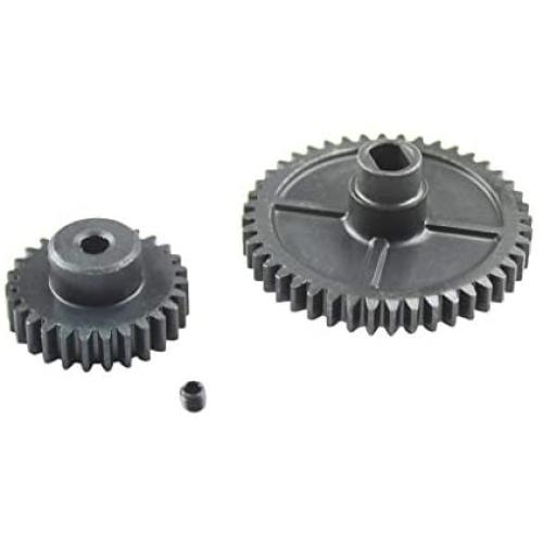 Binory Upgrade Metal Reduction Gear + Motor Gear Part for WLtoys 144001 1/14 4WD RC Car