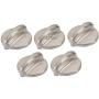 WB03K10303 Chrome Cooktop Control Knob Heavy Duty Metal Knobs Replacement Fits for GE Gas Range Replace WB03K10208 1810427 AH3486484 AP4980246 EAP3486484 PS3486484-Pack of 5