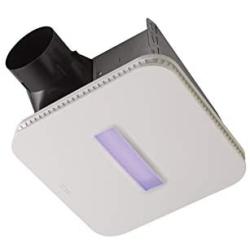 Broan-NuTone AR110LKVV SurfaceShield Vital Vio Powered Exhaust Vent LED White Light & Antibacterial Violet Light, 110 CFM