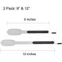 Lyxa SR Set of 9-inch and 12-inch Stainless Steel Kitchen Tongs with Locking, Metal Cooking Tongs with Non-Slip Grip,Perfect for Grilling, Barbecue (BBQ) and More (9'' & 12'')