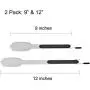 Lyxa SR Set of 9-inch and 12-inch Stainless Steel Kitchen Tongs with Locking, Metal Cooking Tongs with Non-Slip Grip,Perfect for Grilling, Barbecue (BBQ) and More (9'' & 12'')