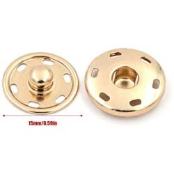 YAIKOAI 50 Sets Sew-on Snap Buttons Metal Snaps Fastener Button Sewing Press Buttons for Clothing, Coats, Jackets, Sweaters, Cardigan, Shawls, Pants, Crafts, Gold