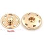 YAIKOAI 50 Sets Sew-on Snap Buttons Metal Snaps Fastener Button Sewing Press Buttons for Clothing, Coats, Jackets, Sweaters, Cardigan, Shawls, Pants, Crafts, Gold