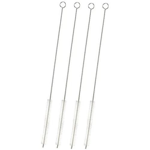 Juvale Drinking Straw Cleaning Brush – 4-Pack 12 Inch Extra Long Stainless Steel Metal Bristle Drink Straw Cleaner Brush