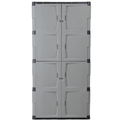 Rubbermaid Storage 72 Inch, Four-Shelf, 2 Door cabinet, Resin Locking Storage Cabinet