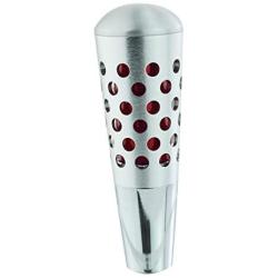 Bashineng Short Metal Aluminum Alloy Gear Stick Shift with Holes, Transmission Shifter Knobs Head for Most Manual Automatic Cars (Red)