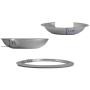 Range Kleen - Chrome Style D contains (3) 6'' pan/ring & (1) 8'' pan/ring for GE, Hotpoint, & Kenmore prior to 1995