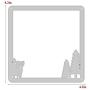 LZBRDY 4.2 Inch Square Frame with Christmas Tree Deer Metal Cutting Dies Background Decor Die Cuts